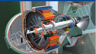 100kw - turbina hidráulica del bulbo de la eficacia alta 10MW para la cabeza del agua los 2m - los 20m