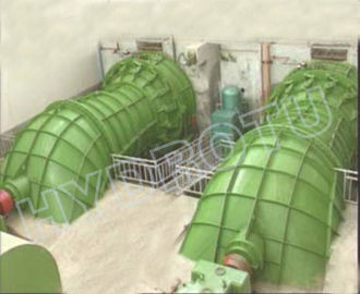 5-20m de alcance de la cabeza de acero inoxidable Kaplan de flujo hidroeléctrico de flujo semiaxial